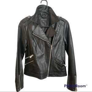 Leather Moto Jacket Faux NWT